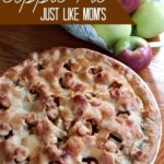 Close up, top down image of easy apple pie.