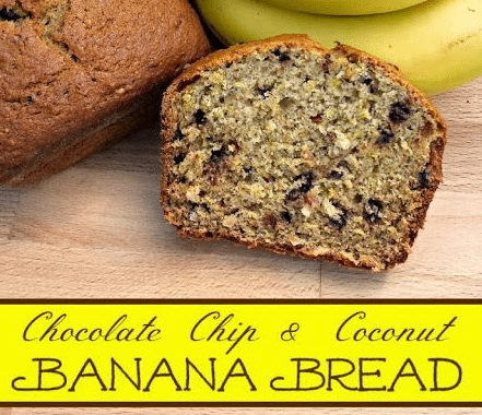 Close up of a slice of Banana Bread.