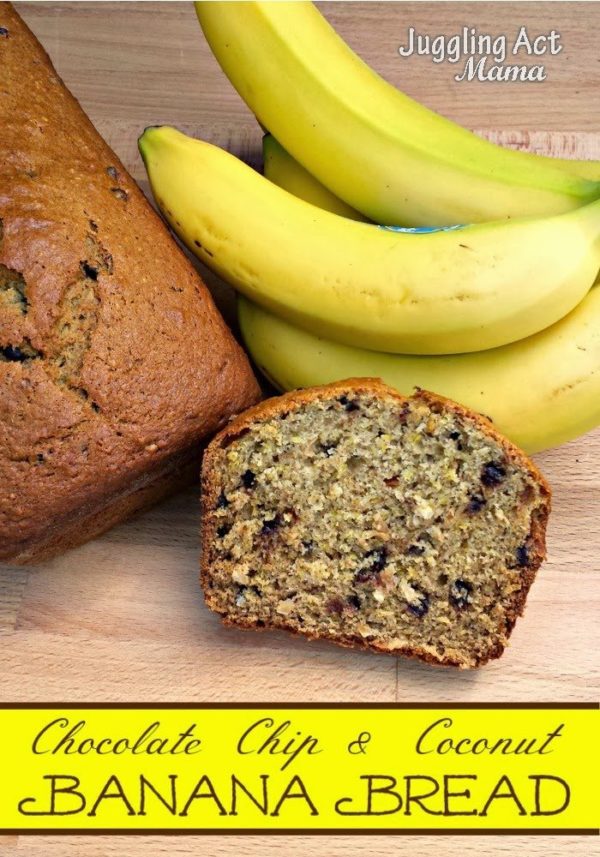 Chocolate Chip & Coconut Banana Bread
