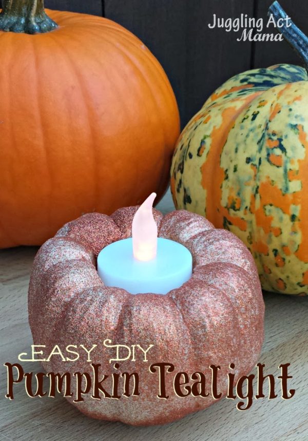 Easy DIY Pumpkin Tealights2