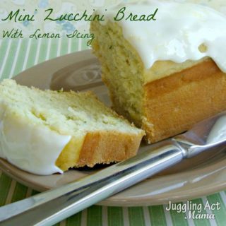 Mini Lemon Zucchini Bread with Lemon Glaze