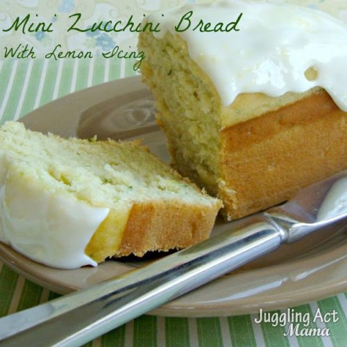Mini Lemon Zucchini Bread with Lemon Glaze