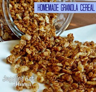 Homemade Granola Cereal via Juggling Act Mama