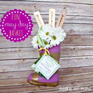 May Day Boot (our version of a May Basket) | Juggling Act Mama