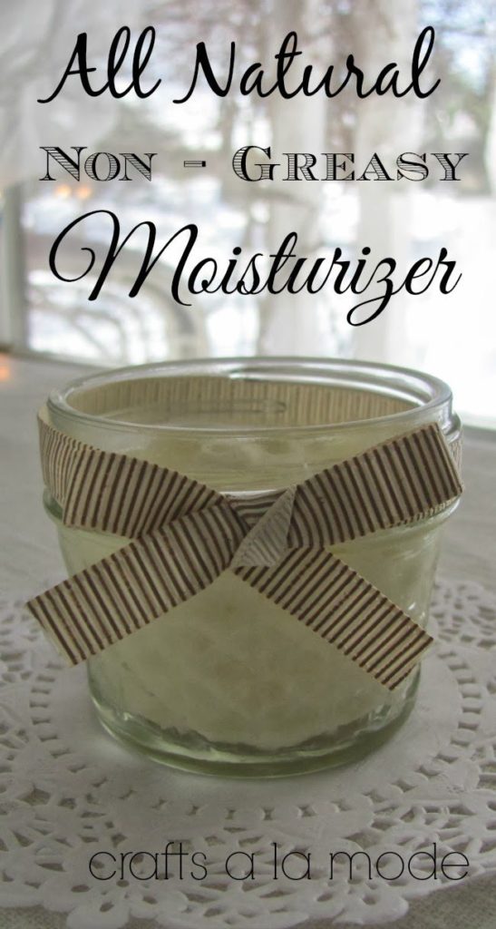 All Natural Non-Greasy Moisturizing Cream via Crafts a la Mode