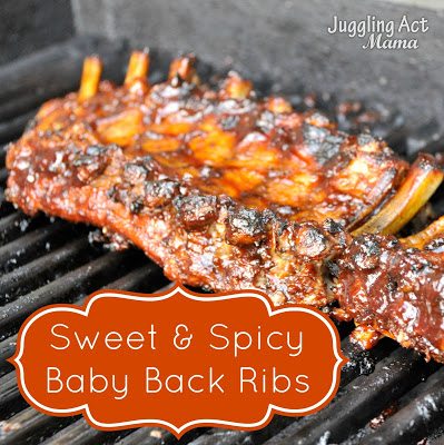 Sweet and Spicy BBQ Baby Back Ribs #jugglingactmama
