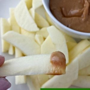Peanut Butter Caramel Dip is delciious with apples or pretzels!