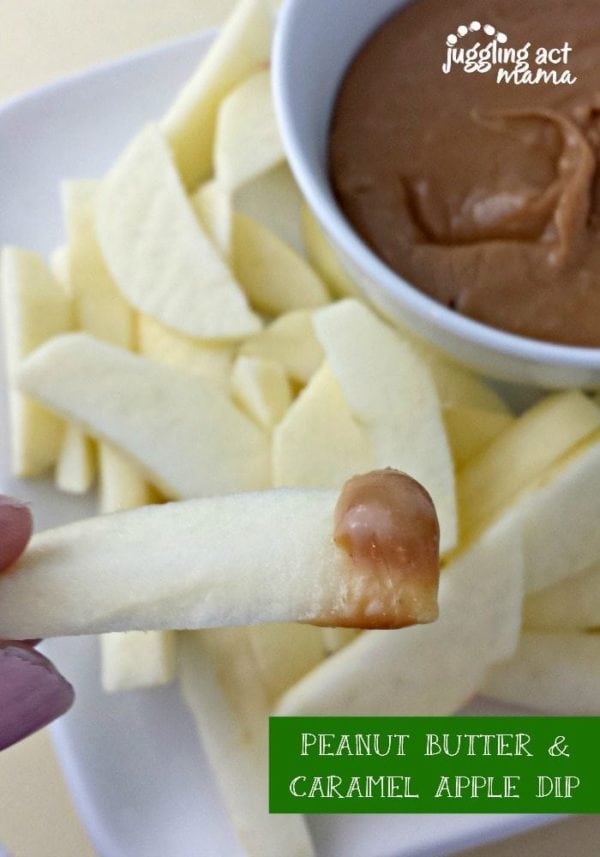 Peanut Butter Caramel Dip is delciious with apples or pretzels!
