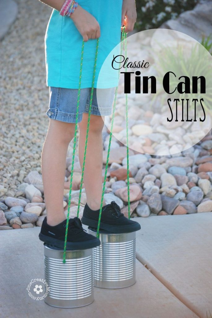 Fun Staycation Ideas: Tin Can Stilts