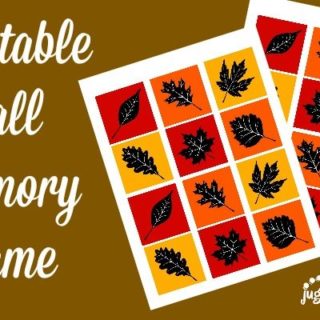 Printable Fall Memory Game