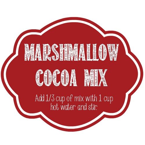 Marshmallow Cocoa Mix Printable Label