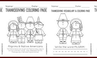 Thanksgiving Coloring Page Collage