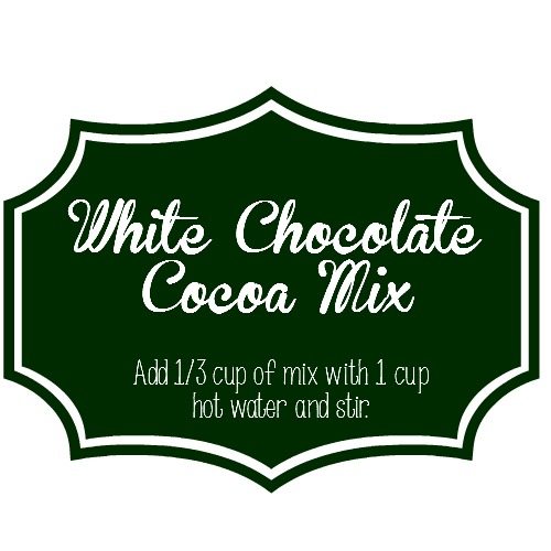 White Chocolate Cocoa Mix Printable Label