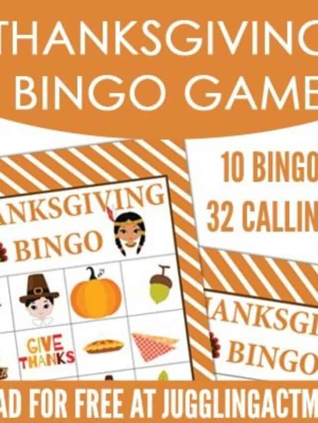 THANKSGIVING BINGO PRINTABLE STORY