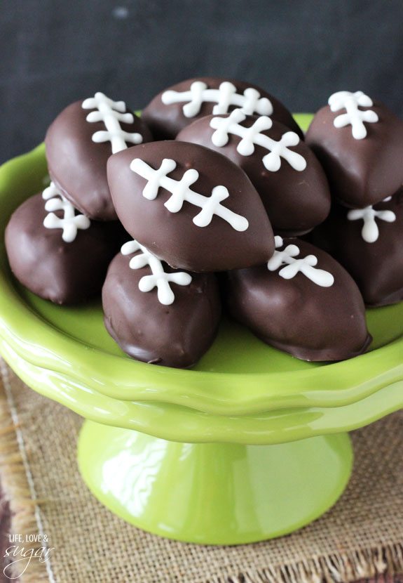 Chocolate Chip Cookie Dough Footballs