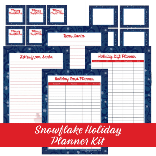 Image reads Snowflake Holiday Planner Kid.