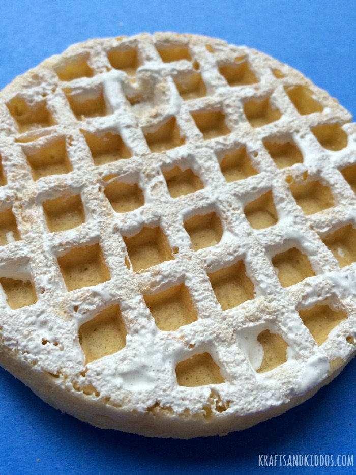 Waffle Snowman craft project for kids