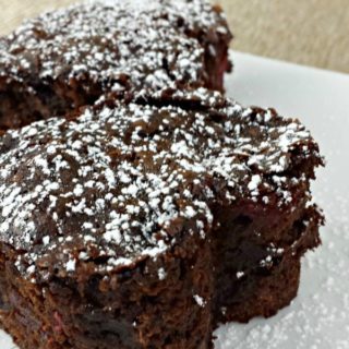 Quick Dark Chocolate Raspberry Brownies
