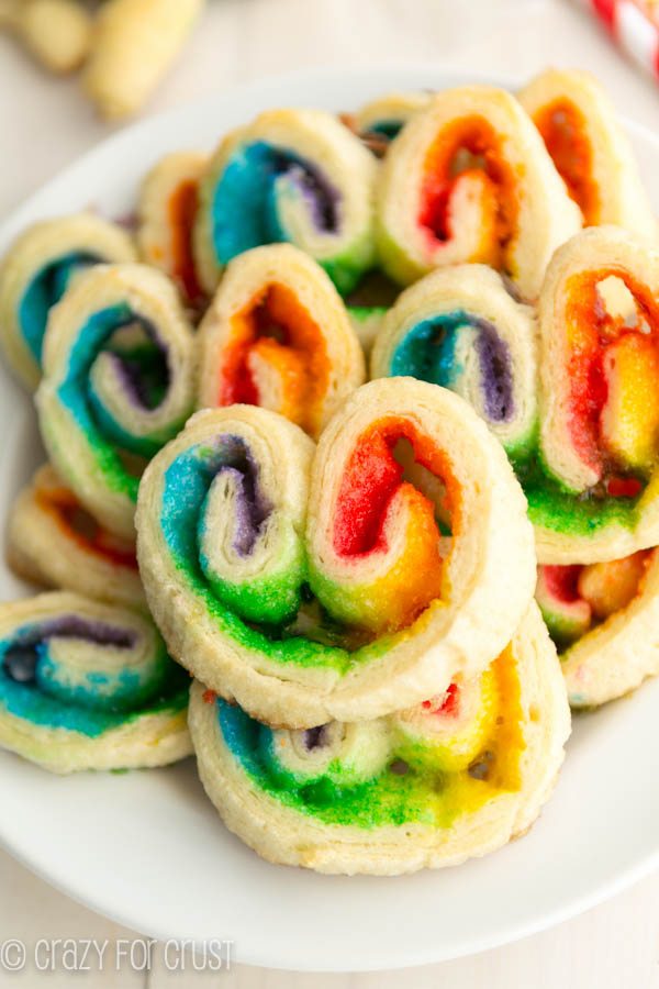 Close up of rainbow Palmiers.