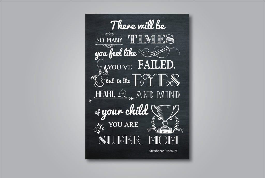 Super Mom Chalkboard Printable