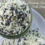 DIY Rosemary Lavender Milk bath in a glass jar.