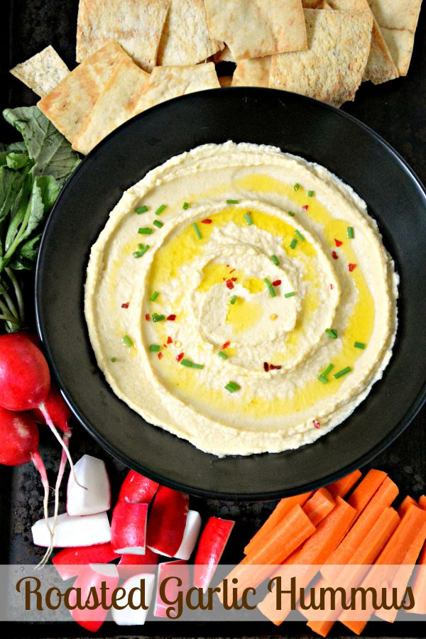 Homemade Roasted Garlic Hummus
