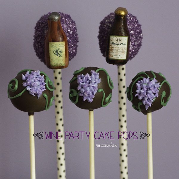Sugar Wine Bottles and Grapes on the vine are the perfect treas for a girls night party. 