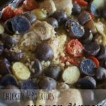 Make this delicious chicken and potatoes one pan dinner with just a few easy steps! {permalink} #onepan #nofussmeals