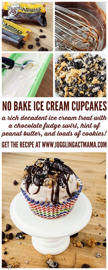 NO BAKE ICE CREAM CUPCAKES