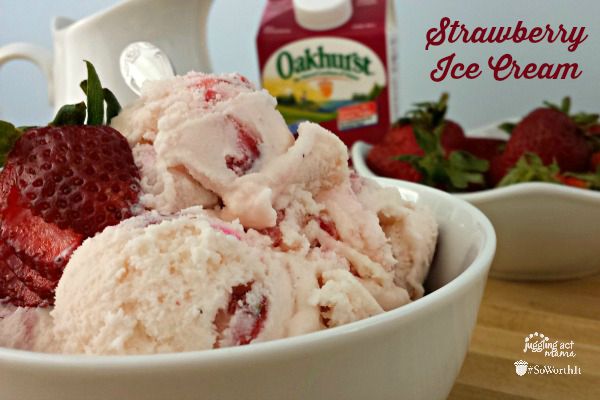 Homemade Strawberry Ice Cream