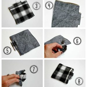 DIY Flannel Coasters | View From The Fridge for Juggling Act Mama