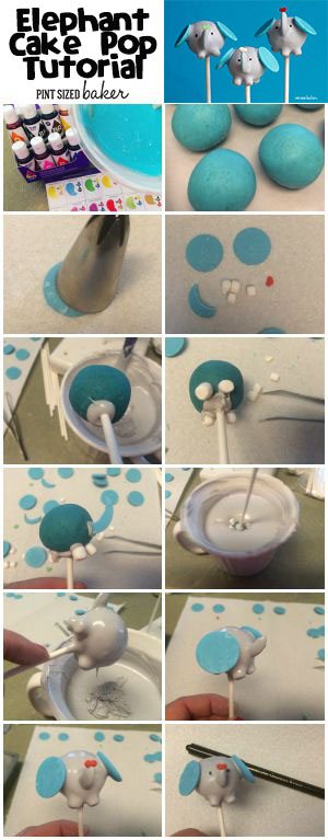 Step by step instructions on how to make Elephant Cake Pops. These little guys can be whipped up quickly and easily. Give them a try!