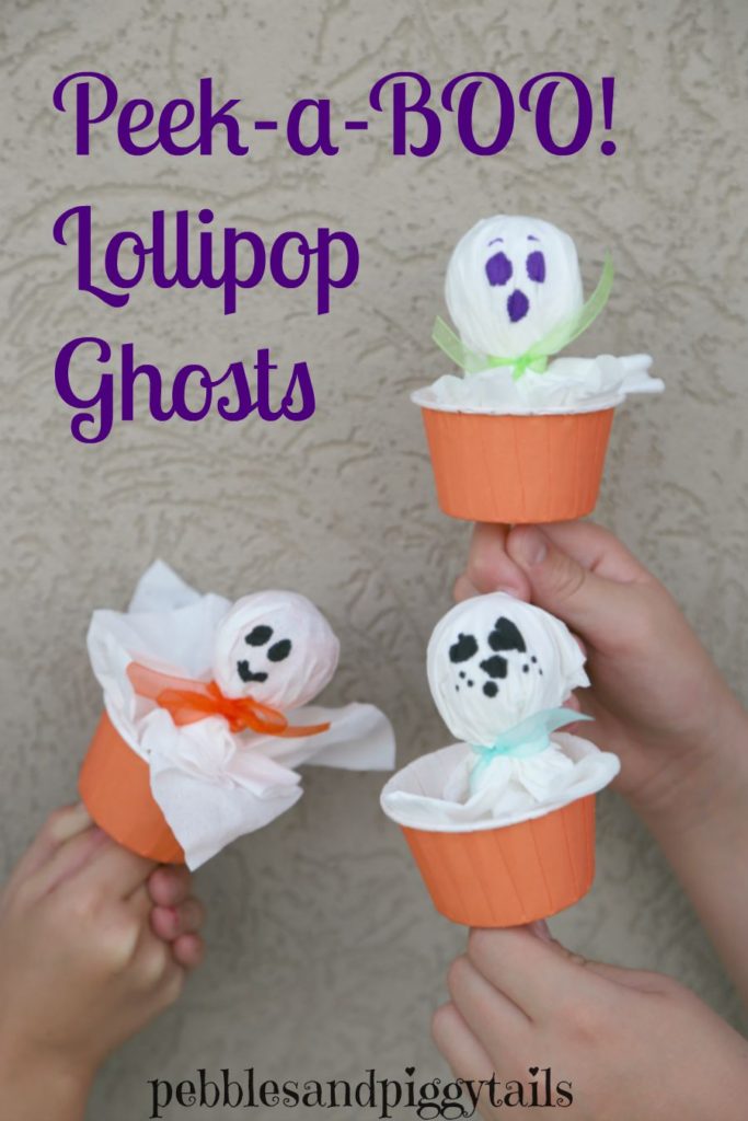 how to make peek-a-boo lollipop tissue ghosts