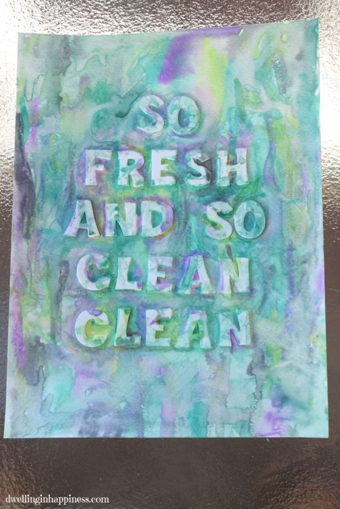 DIY Watercolor Bathroom Art from Dwelling in Happiness