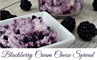 Blackberry cream cheese spread.