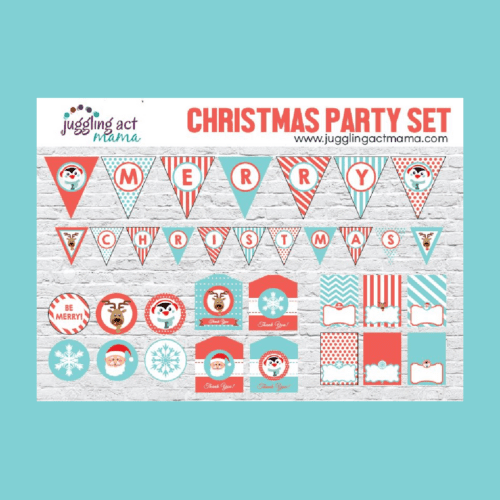 Text reads Christmas Party Set.