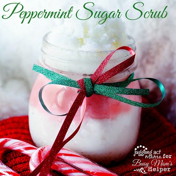 Peppermint Sugar Scrub #DIYgift #DIYbeauty