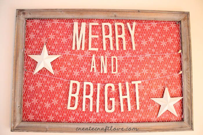Top down image of a Merry and Bright Wooden Banner by Create Craft Love.