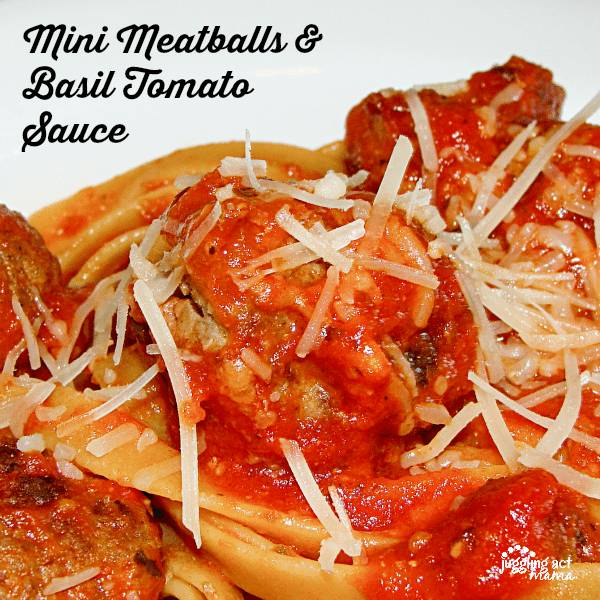 Mini Meatballs & Basil Tomato Sauce