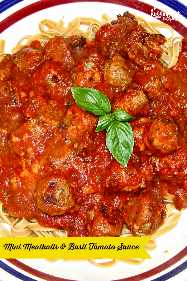 Mini Meatballs & Basil Tomato Sauce 