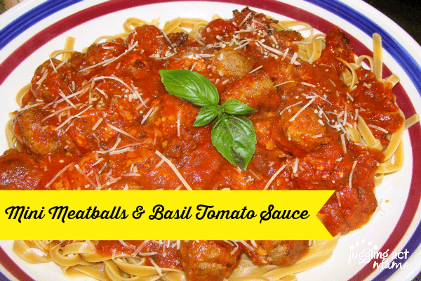 Mini Meatballs & Basil Tomato Sauce