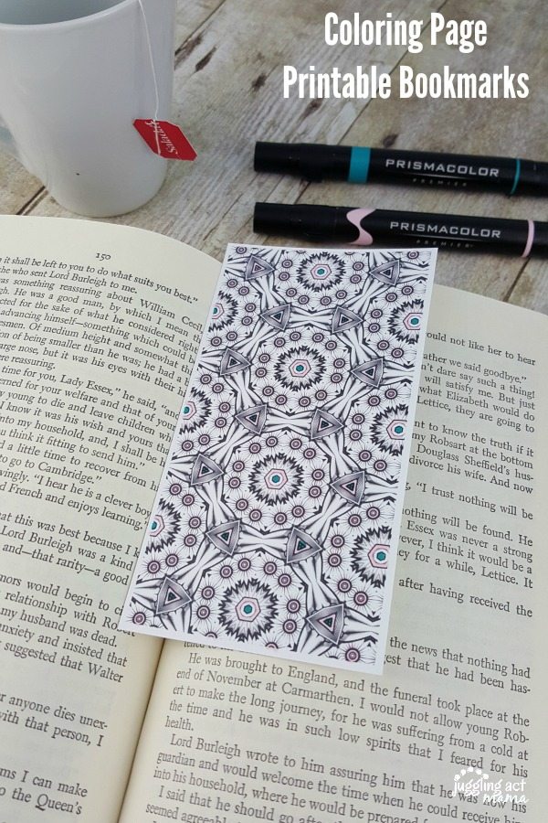 Coloring Page Printable Bookmarks - free printable