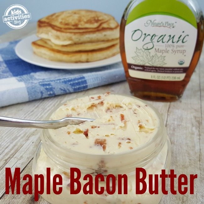 Close up of maple bacon butter in a jar.