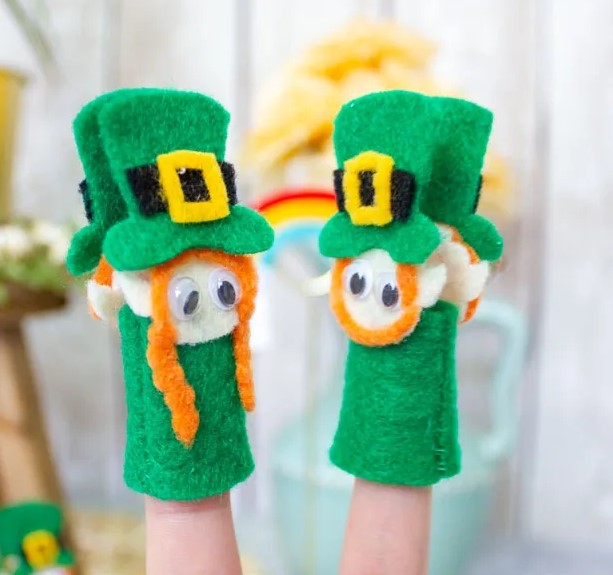 St. Patrick's Day Puppets.