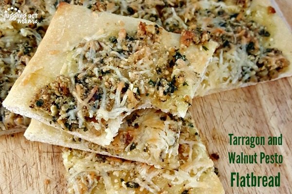 Tarragon Walnut Pesto Flatbread Appetizer