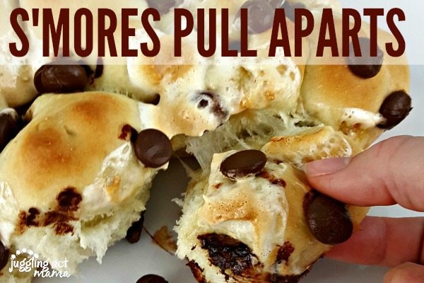 Smores Pull Apart Rolls with Rhodes Bread via Juggling Act Mama #Sp