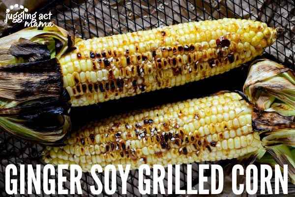 Ginger Soy Grilled Corn via Juggling Act Mama