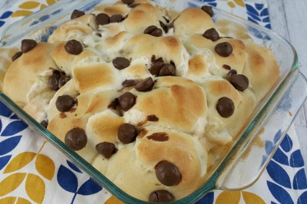 Smores Pull Apart Bread with Rhodes Bread #sponsored