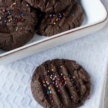 Semi Homemade Chocolate Confetti Cake Mix Cookies