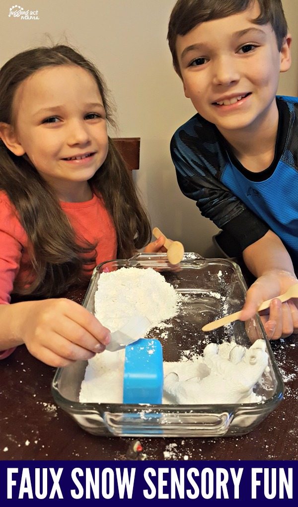 super easy and fun faux snow with just 3 ingredients